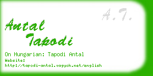 antal tapodi business card